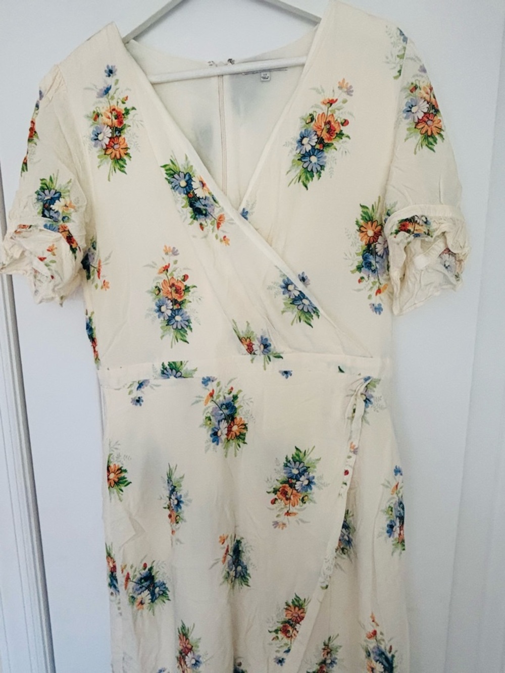Madewell women Floral Wrap Midi Dress